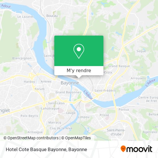 Hotel Cote Basque Bayonne plan