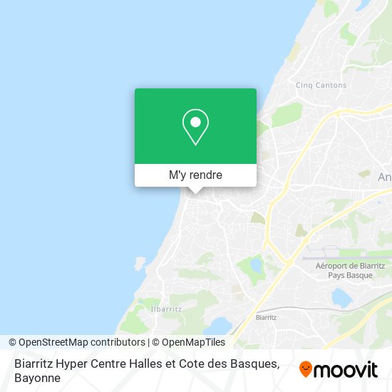 Biarritz Hyper Centre Halles et Cote des Basques plan