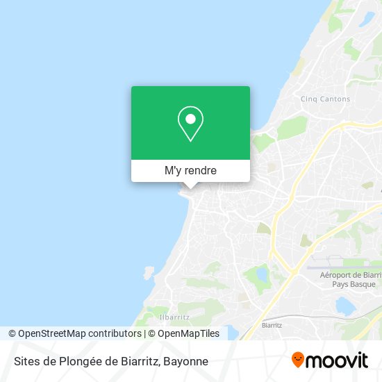 Sites de Plongée de Biarritz plan