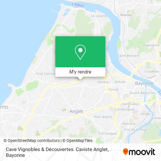 Cave Vignobles & Découvertes. Caviste Anglet plan