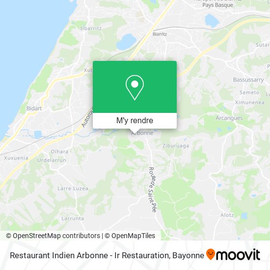 Restaurant Indien Arbonne - Ir Restauration plan