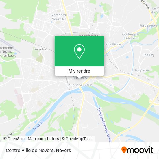 Centre Ville de Nevers plan