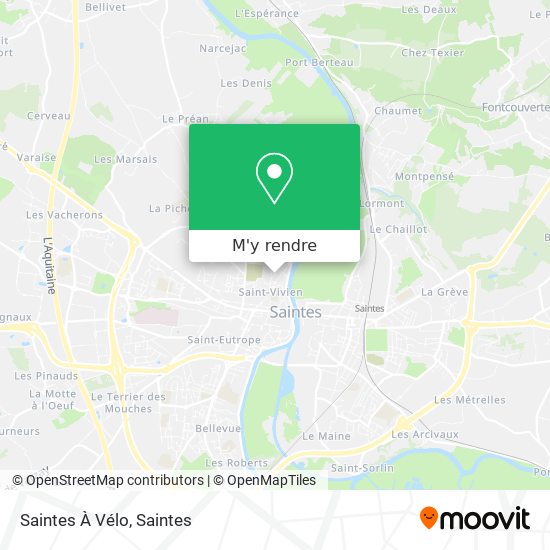Saintes À Vélo plan