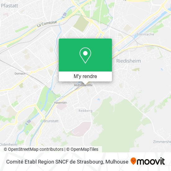 Comité Etabl Region SNCF de Strasbourg plan