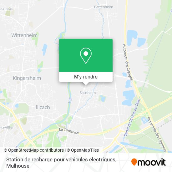 Station de recharge pour véhicules électriques plan