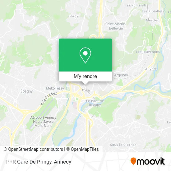 P+R Gare De Pringy plan