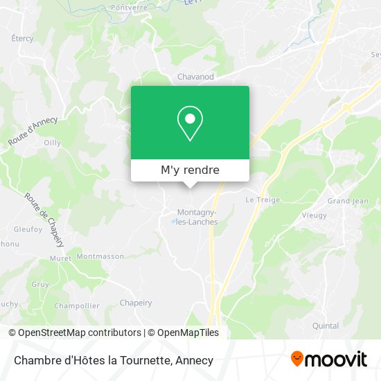 Chambre d'Hôtes la Tournette plan