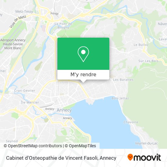 Cabinet d'Osteopathie de Vincent Fasoli plan