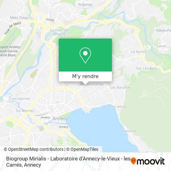 Biogroup Mirialis - Laboratoire d'Annecy-le-Vieux - les Carrés plan