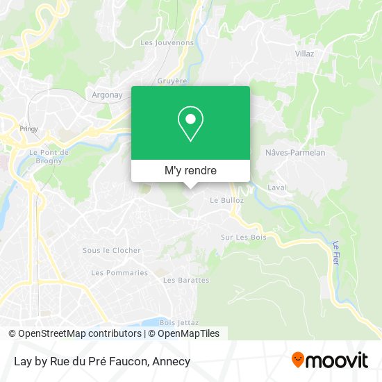 Lay by Rue du Pré Faucon plan