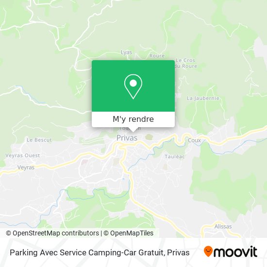 Parking Avec Service Camping-Car Gratuit plan