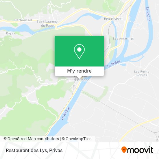 Restaurant des Lys plan