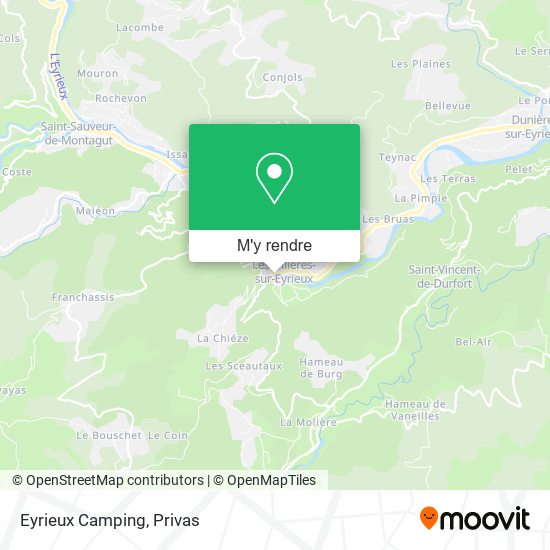 Eyrieux Camping plan