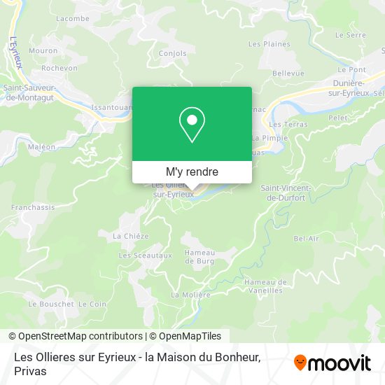 Les Ollieres sur Eyrieux - la Maison du Bonheur plan