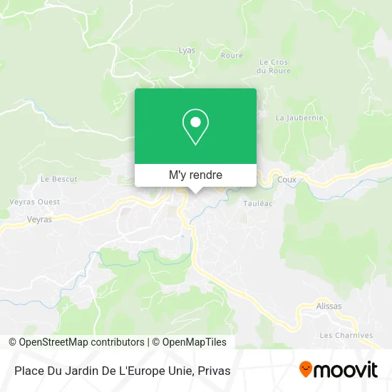 Place Du Jardin De L'Europe Unie plan