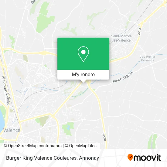 Burger King Valence Couleures plan