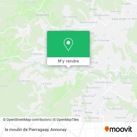 le moulin de Pierrageay plan
