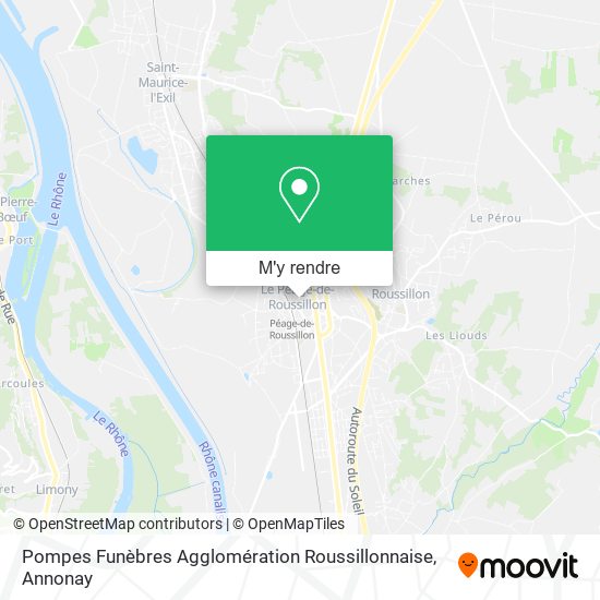 Pompes Funèbres Agglomération Roussillonnaise plan