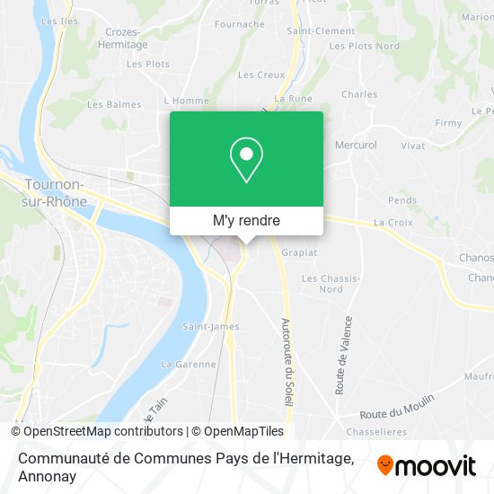 Communauté de Communes Pays de l'Hermitage plan