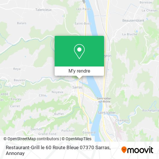 Restaurant-Grill le 60 Route Bleue 07370 Sarras plan