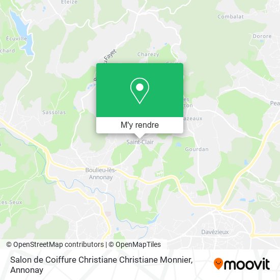 Salon de Coiffure Christiane Christiane Monnier plan