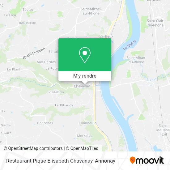 Restaurant Pique Elisabeth Chavanay plan