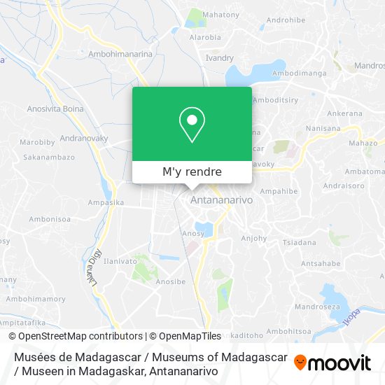 Musées de Madagascar / Museums of Madagascar / Museen in Madagaskar plan