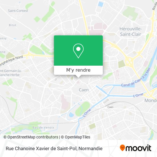 Rue Chanoine Xavier de Saint-Pol plan