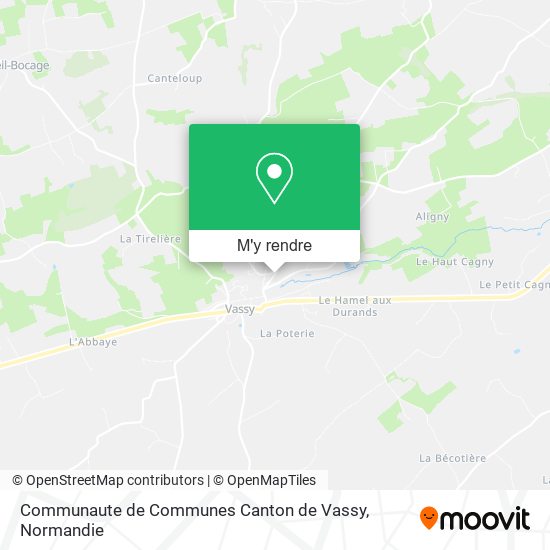 Communaute de Communes Canton de Vassy plan