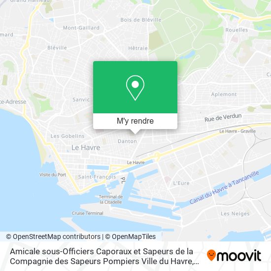 Amicale sous-Officiers Caporaux et Sapeurs de la Compagnie des Sapeurs Pompiers Ville du Havre plan