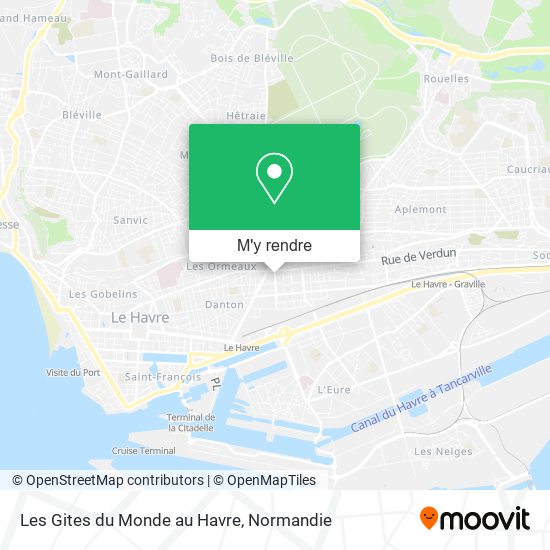 Les Gites du Monde au Havre plan