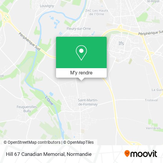 Hill 67 Canadian Memorial plan