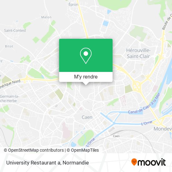 University Restaurant a plan