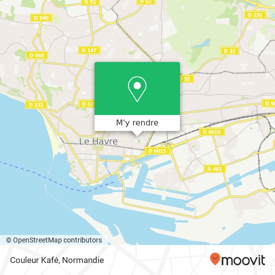 Couleur Kafé, 61 Rue Casimir Delavigne 76600 Le Havre plan