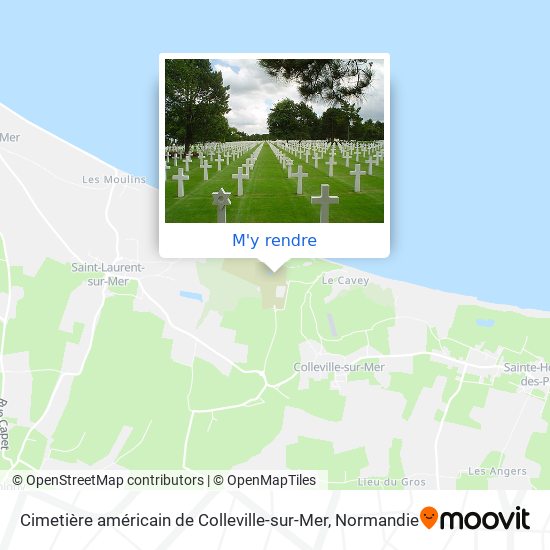 Cimetière américain de Colleville-sur-Mer plan