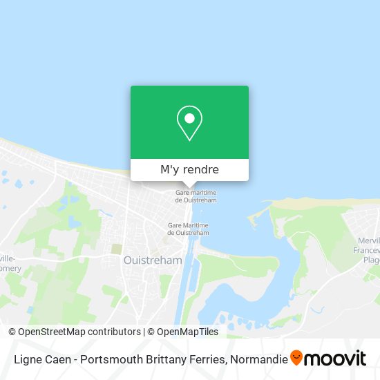 Ligne Caen - Portsmouth Brittany Ferries plan