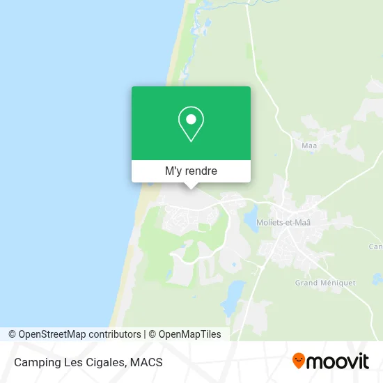 Comment aller  Camping Les Cigales  Moliets-Et-Maa en bus ?