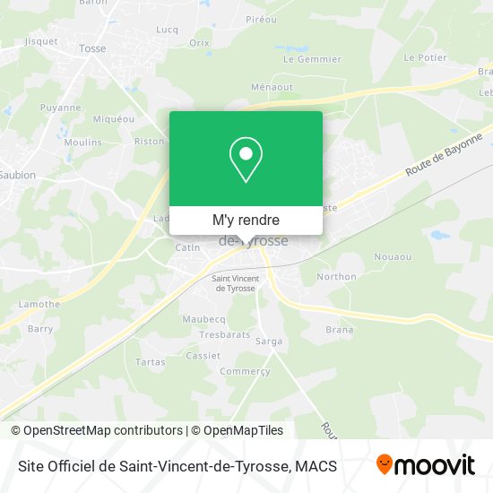 Site Officiel de Saint-Vincent-de-Tyrosse plan