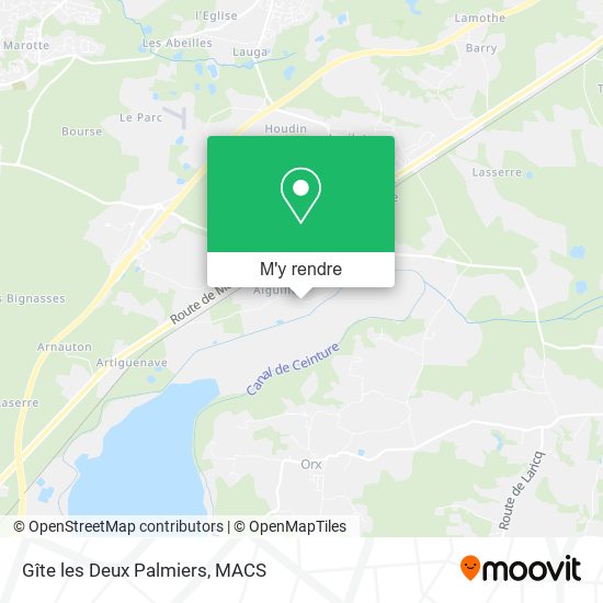 Gîte les Deux Palmiers plan
