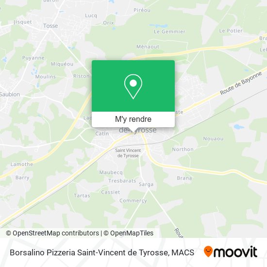 Borsalino Pizzeria Saint-Vincent de Tyrosse plan