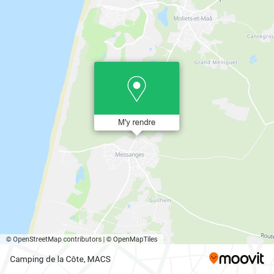 Camping de la Côte plan