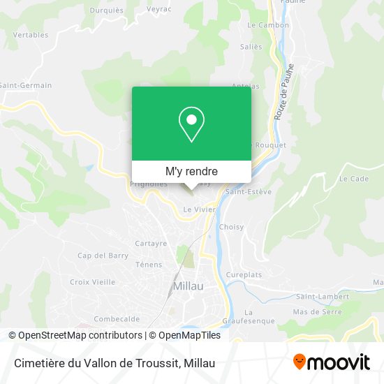 Cimetière du Vallon de Troussit plan