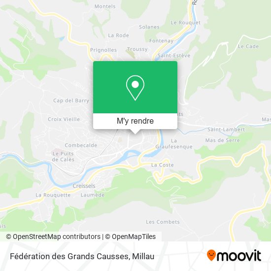 Fédération des Grands Causses plan