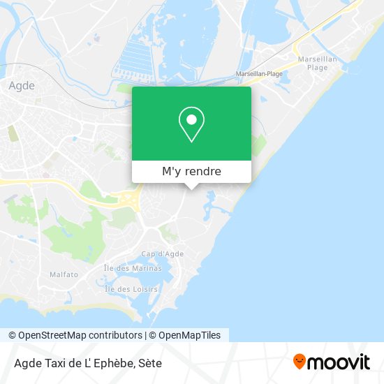 Agde Taxi de L' Ephèbe plan