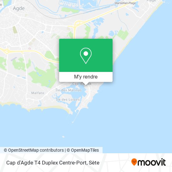 Cap d'Agde T4 Duplex Centre-Port plan