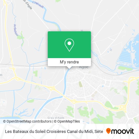 Les Bateaux du Soleil Croisières Canal du Midi plan
