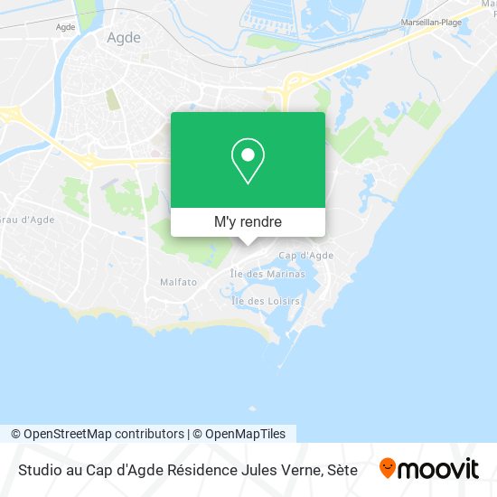 Studio au Cap d'Agde Résidence Jules Verne plan