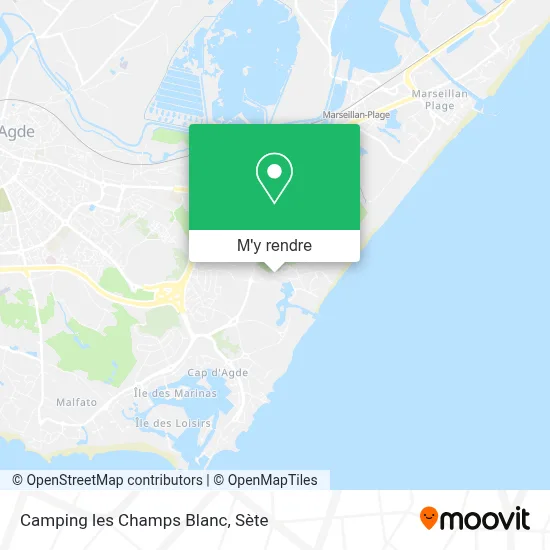 Camping les Champs Blanc plan