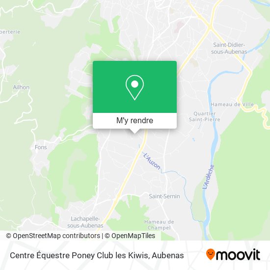 Centre Équestre Poney Club les Kiwis plan