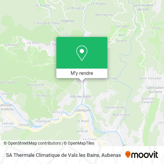 SA Thermale Climatique de Vals les Bains plan